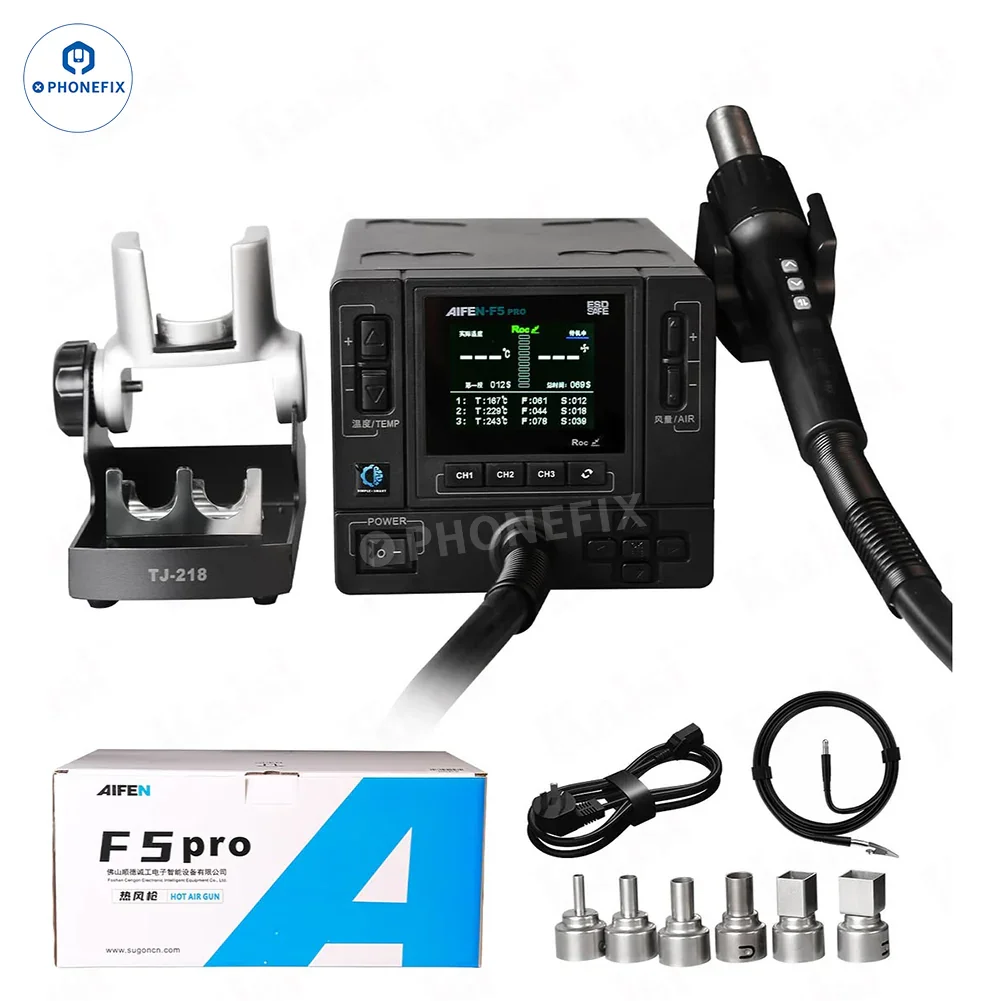 AIFEN F5 Pro Intelligent Rework Station 1000W Hot Air Gun - Image 9