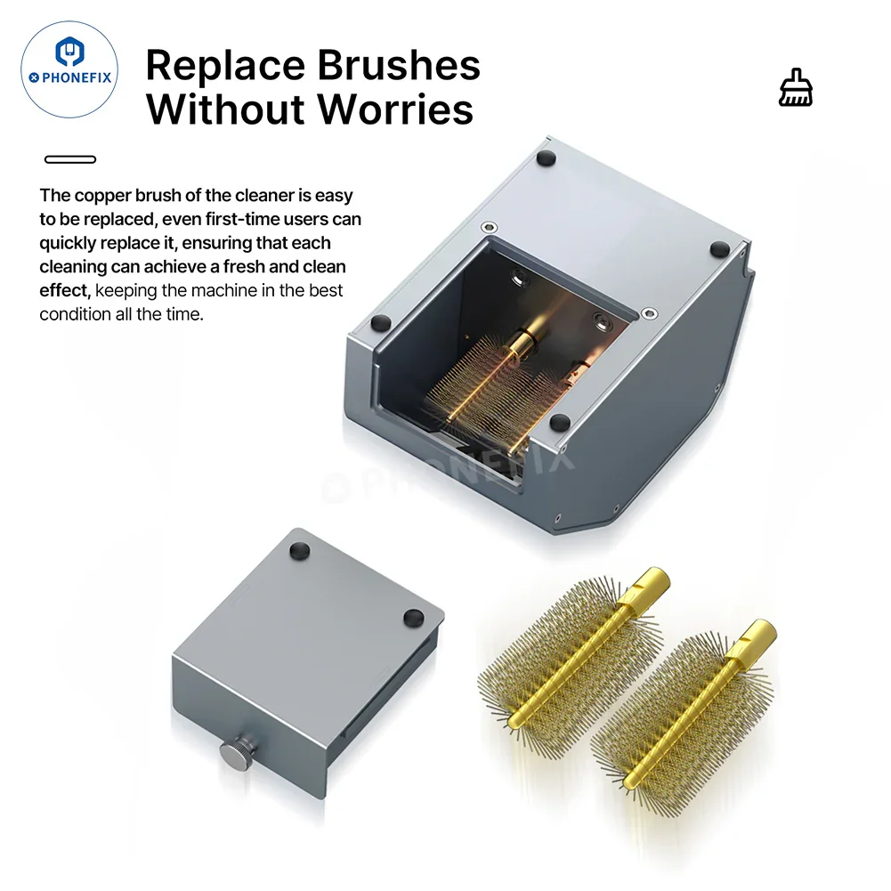 AIXUN CM30 Soldering Iron Tip Cleaner Copper Brush Cleaning - Image 6
