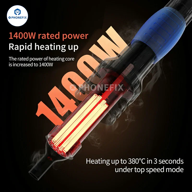 AiXun H314 1400W Hot Air Gun Intelligent Bga Rework Station - Image 7