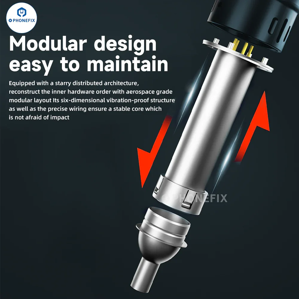 AIXUN H414D 1400W Dual Channel Hot Air Rework Station - Image 11