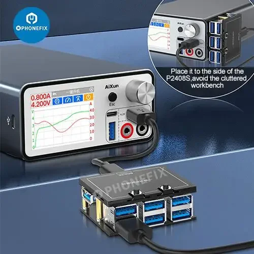 Aixun P2408S One Key Boot Up Docking Station iPhone Battery - Image 2