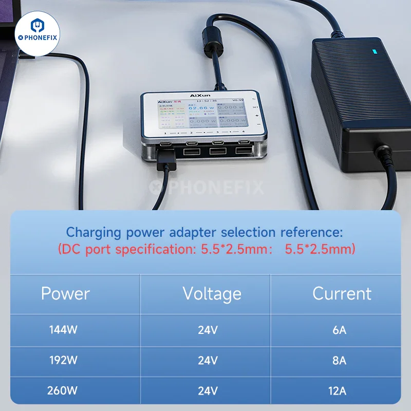 AiXun PF26 Smart Fast Charger Multi-channel 8 Ports Charging Station - Image 10