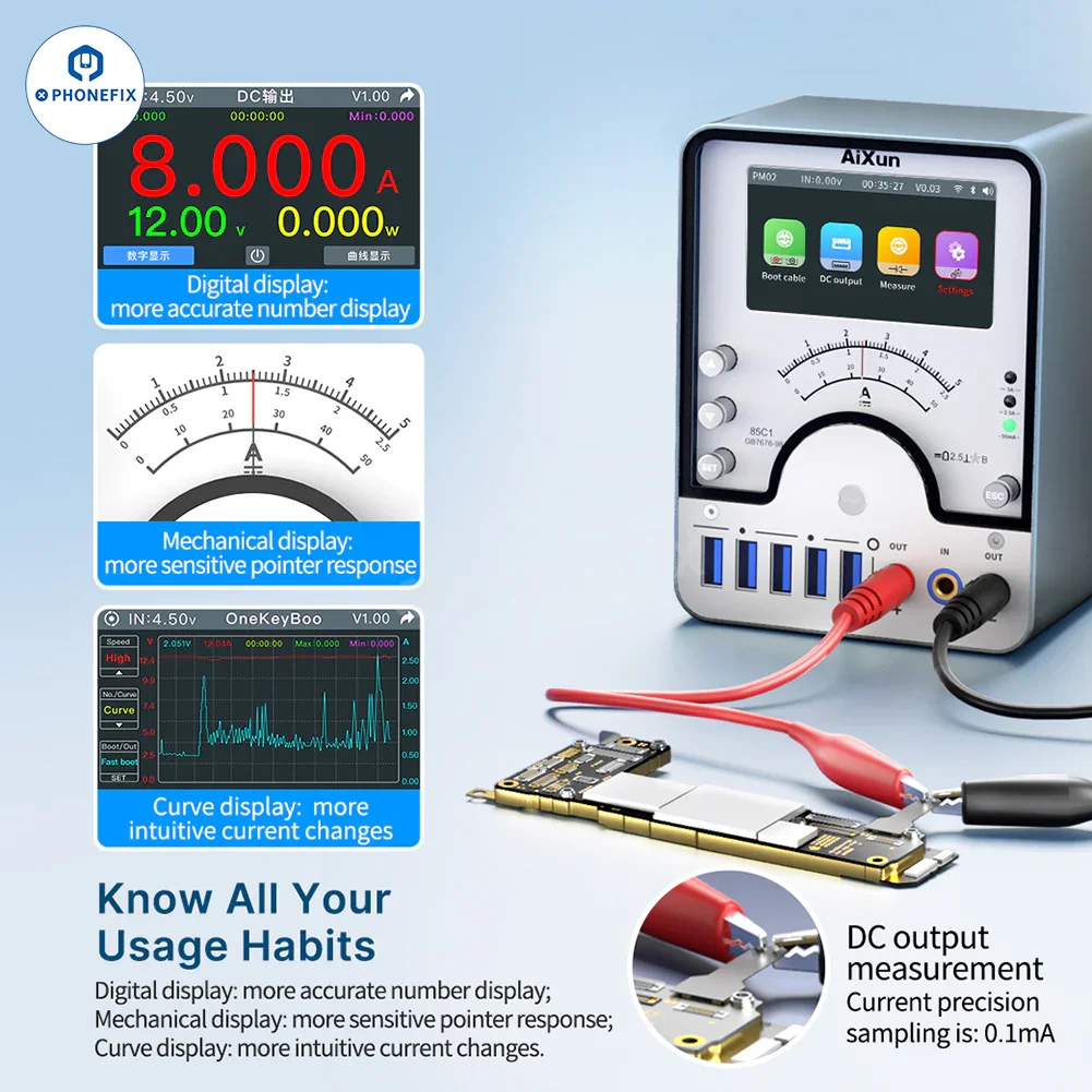 AiXun PM02 Smart DC Power Supply Partner For iPhone Android - Image 2