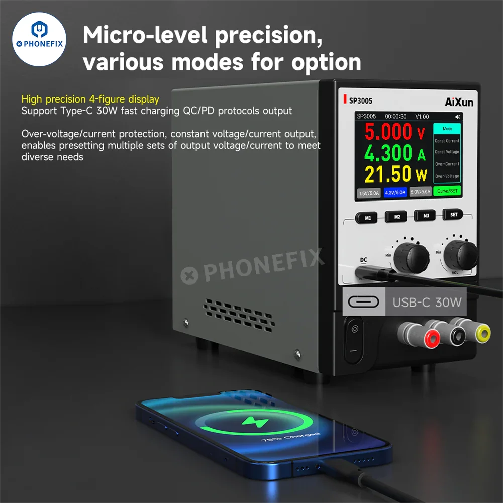 AIXUN SP3005 30V 5A CNC Programmable DC Power Supply - Image 3