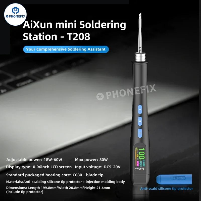 AiXun T208 Mini Soldering Iron Station for Phone PCB Repair - Image 7