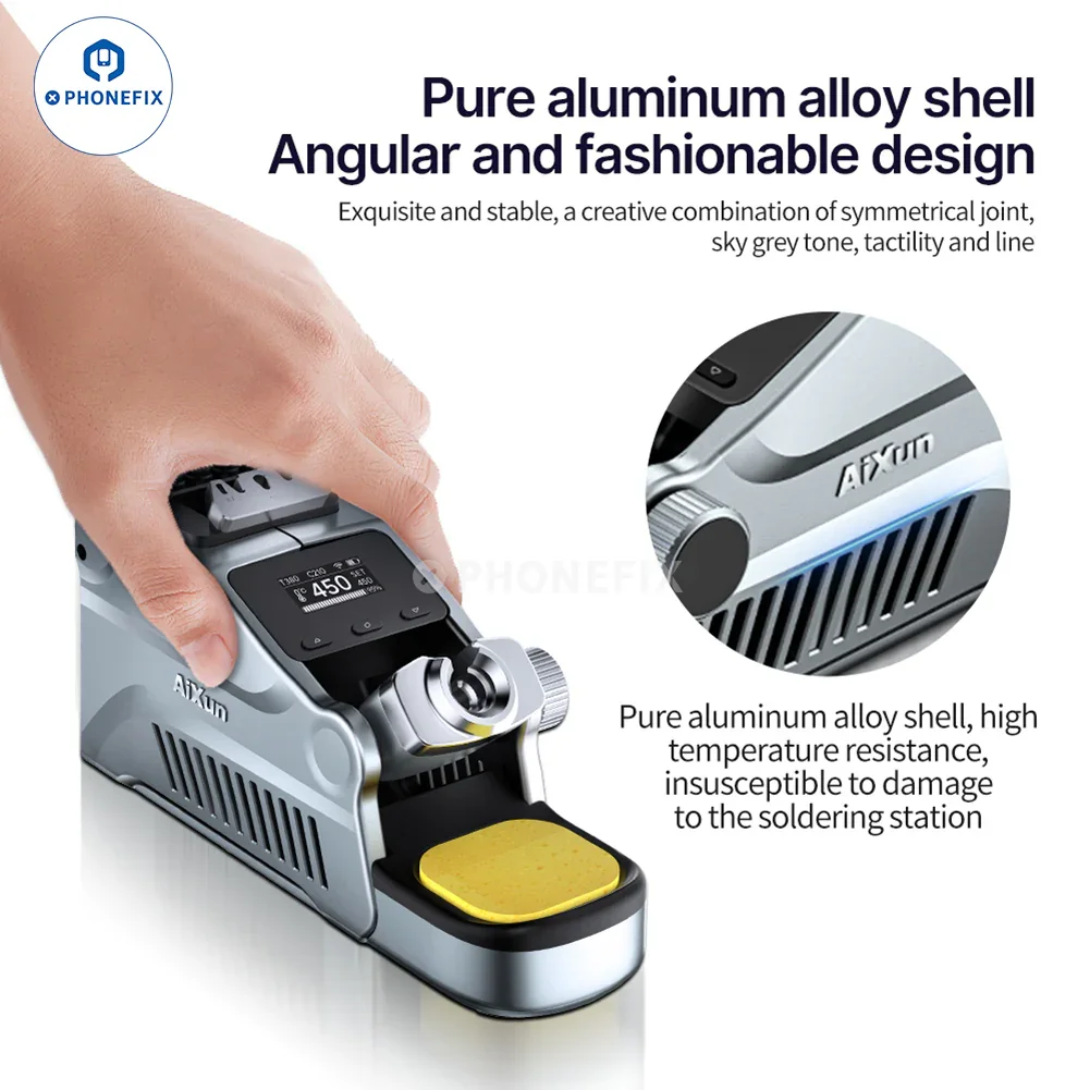 AIXUN T380 Portable Soldering Station Supports C210 C115 Iron Tips - Image 8