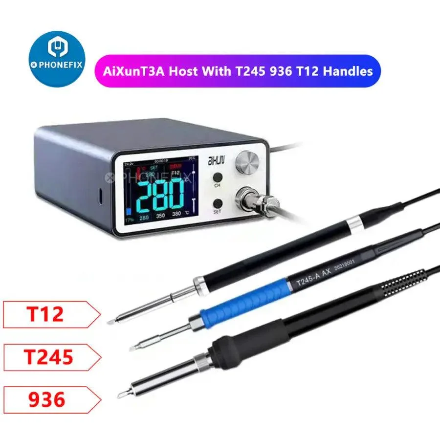AiXun T3A 200W Smart Soldering Station With T245 T12 Handles - Image 10