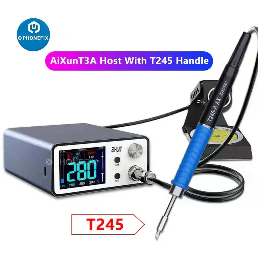 AiXun T3A 200W Smart Soldering Station With T245 T12 Handles - Image 7