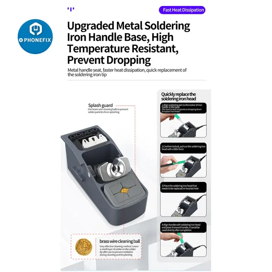 Aixun T3B Intelligent Soldering Station With T210/115 Handle Welding Tips - Image 10