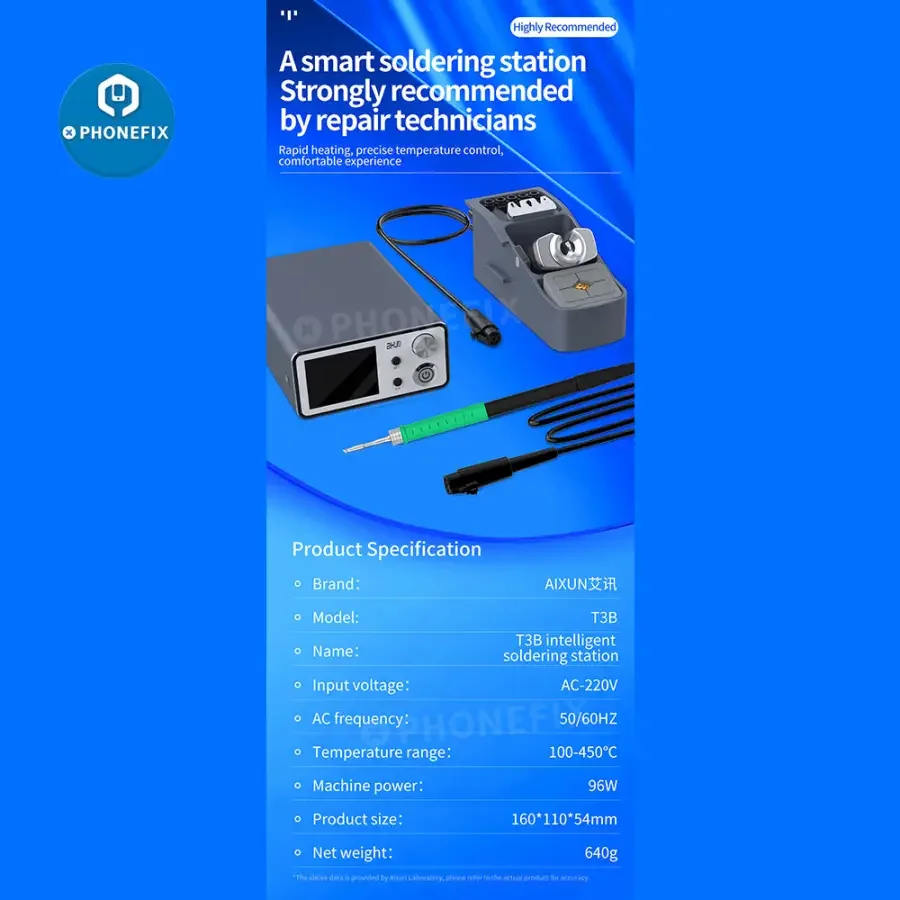 Aixun T3B Intelligent Soldering Station With T210/115 Handle Welding Tips - Image 16