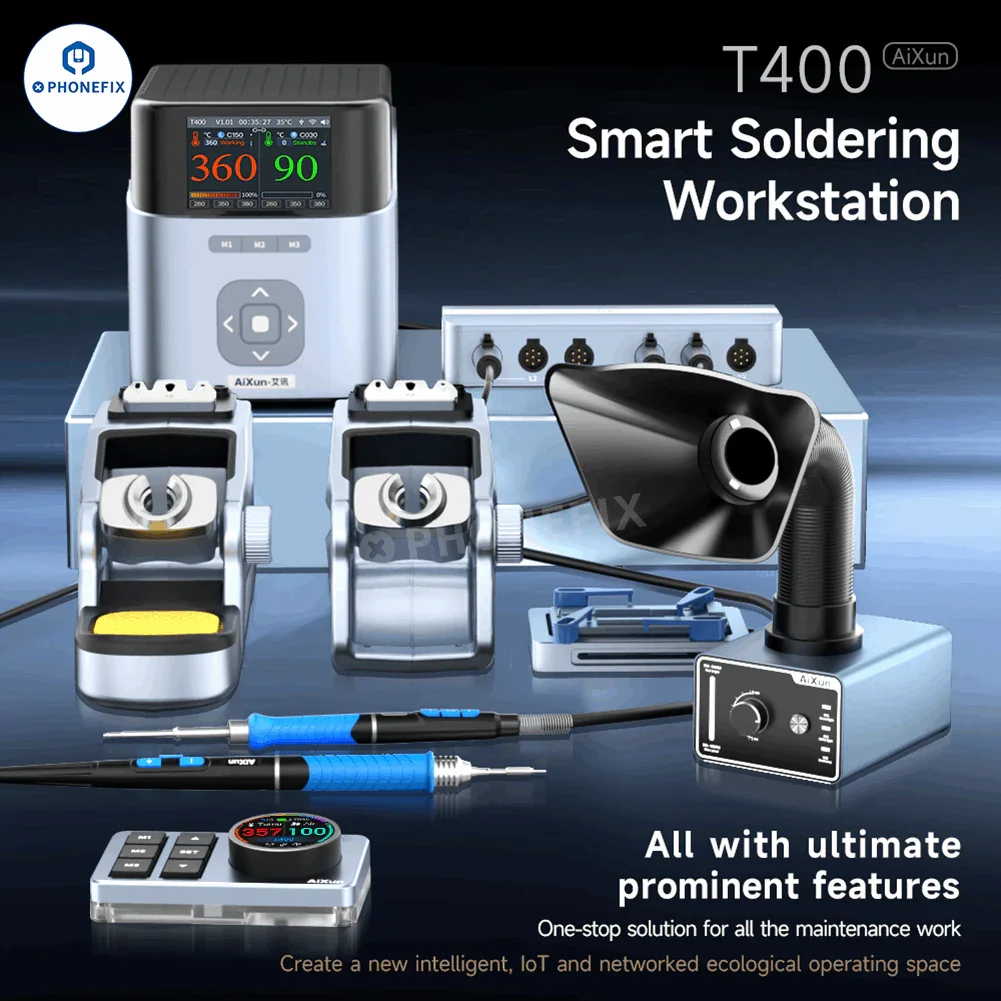 AiXun T400 320W Smart Soldering Workstation With T225 Handle - Image 2