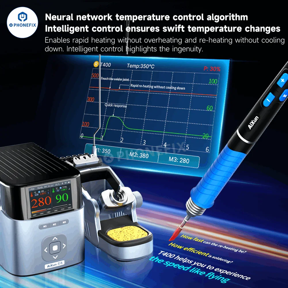 AiXun T400 320W Smart Soldering Workstation With T225 Handle - Image 6