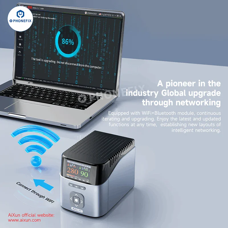 AiXun T400 320W Smart Soldering Workstation With T225 Handle - Image 9