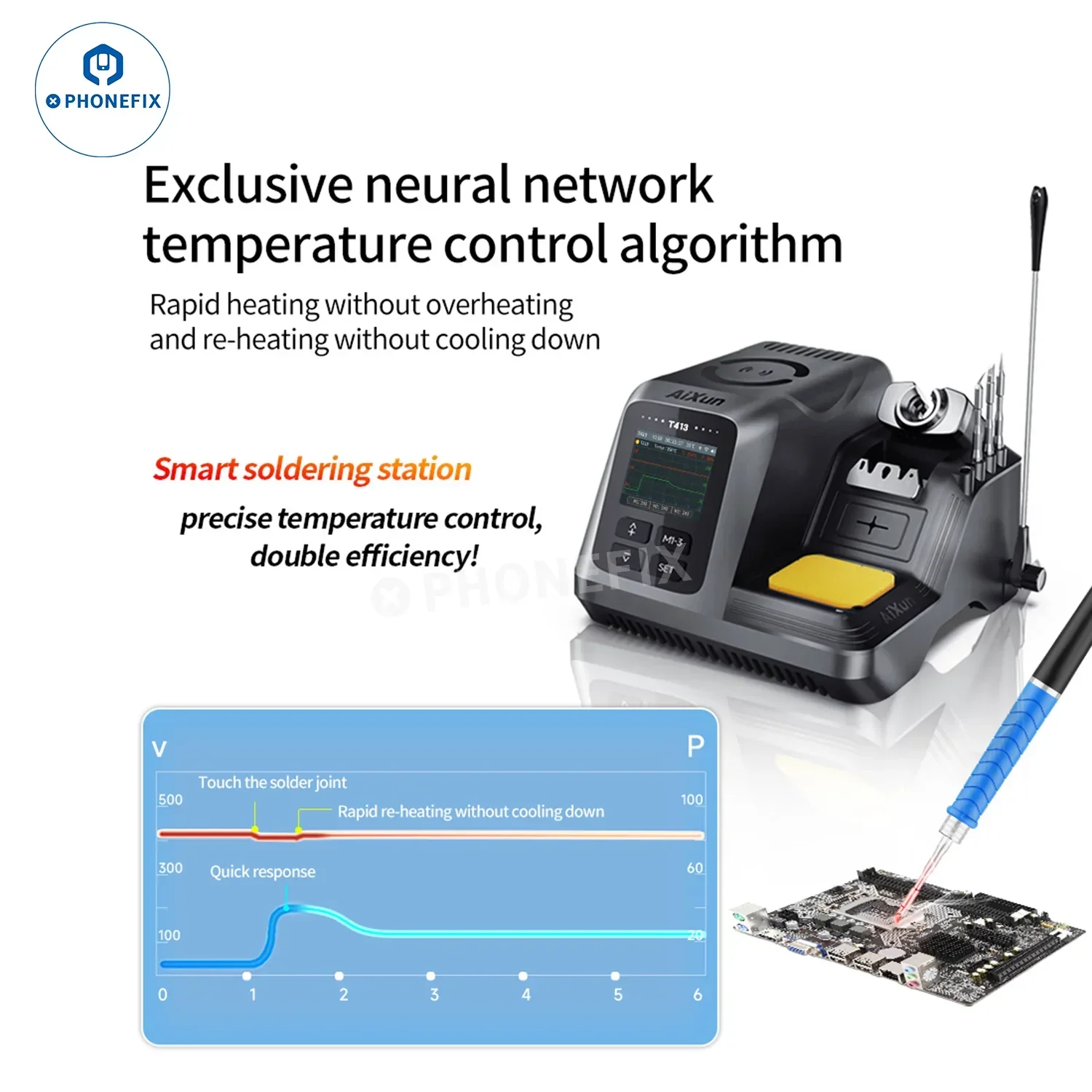 AIXUN T413 Integrated Soldering Station With T245/T225 Handle - Image 2