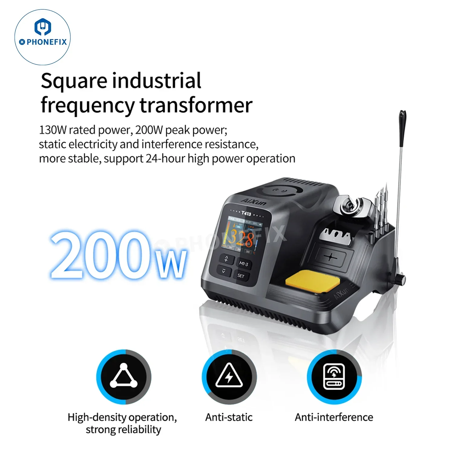 AIXUN T413 Integrated Soldering Station With T245/T225 Handle - Image 3