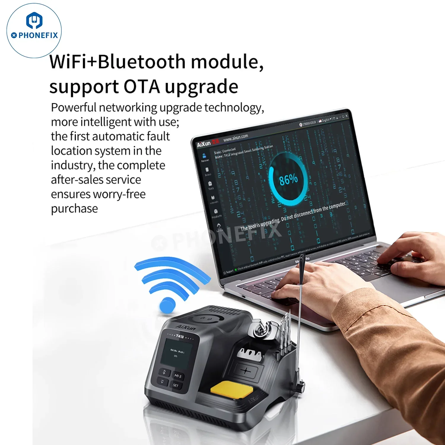AIXUN T413 Integrated Soldering Station With T245/T225 Handle - Image 4