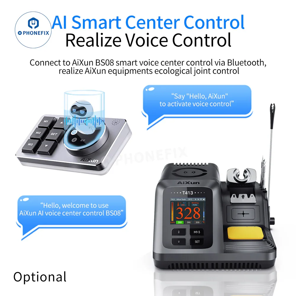 AIXUN T413 Integrated Soldering Station With T245/T225 Handle - Image 7