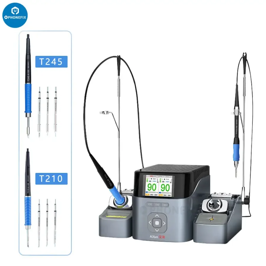 AIXUN T420D Dual Channel Soldering Station With T245 T210 T115 Handle - Image 2