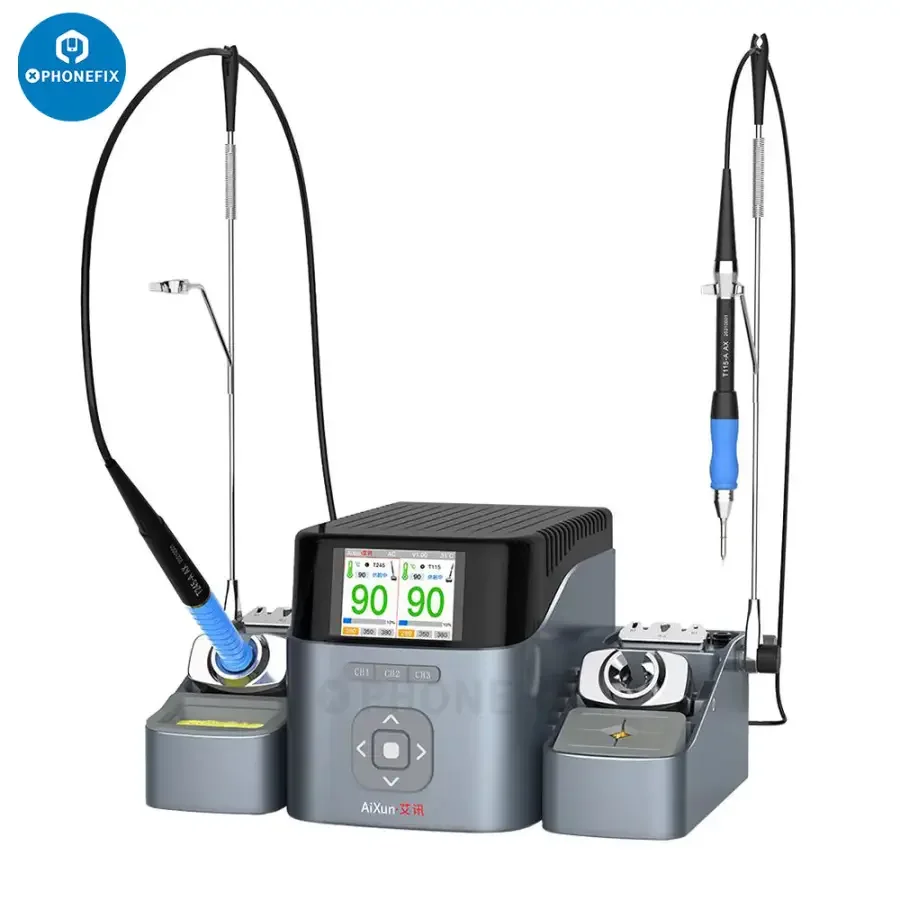 AIXUN T420D Dual Channel Soldering Station With T245 T210 T115 Handle - Image 7