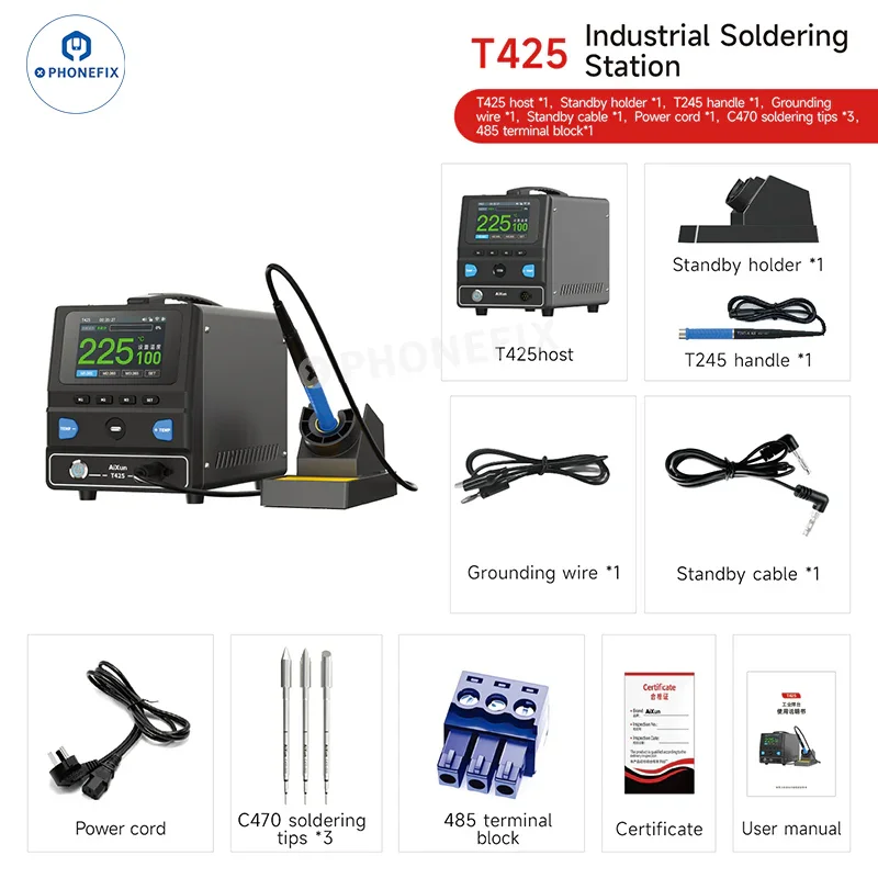 AIXUN T425 250W Intelligent Soldering Station for Mobile Repair - Image 7