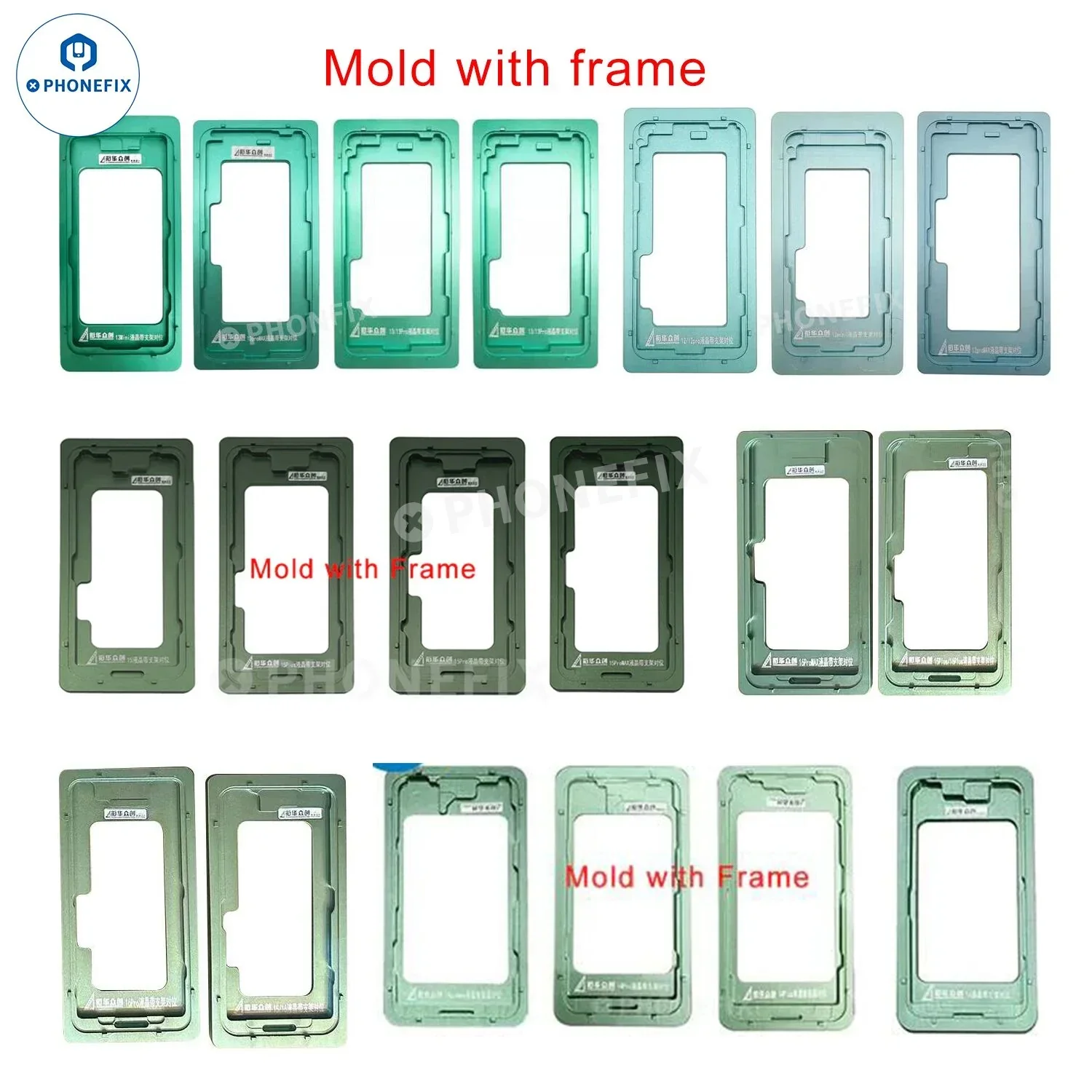 Alignment Mold With Bezel Frame For iPhone 11 12 13 14 15 16 Pro Max Screen - Image 8