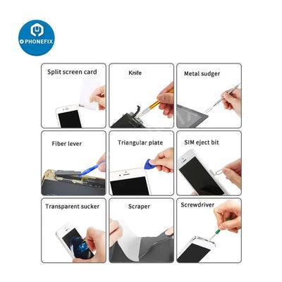 All In 1 Professional Cleaning Opening Pry Set Phone Repair Toolkit - Image 8