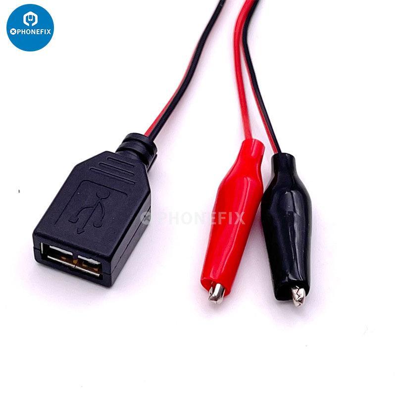 Alligator Clip Test Leads Male Female Cable To USB Power Detector - Image 3