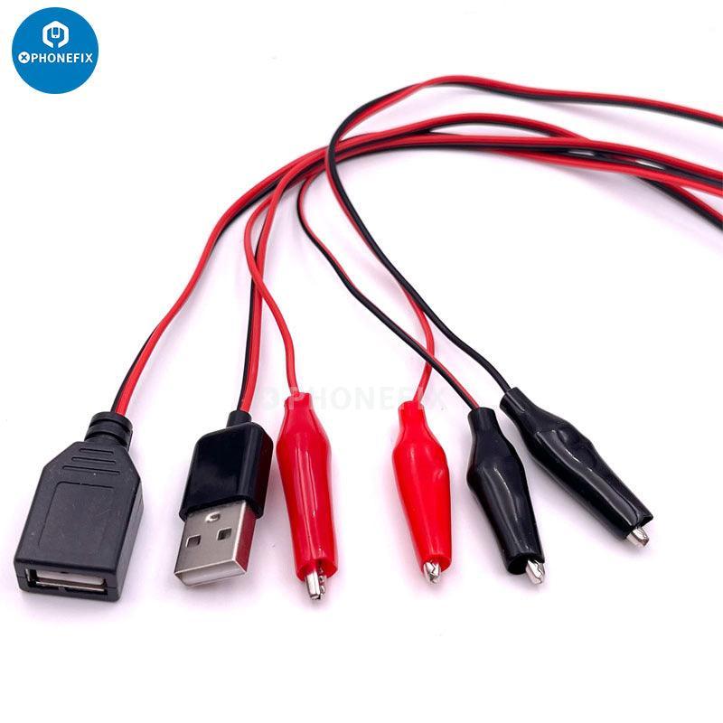 Alligator Clip Test Leads Male Female Cable To USB Power Detector - Image 4