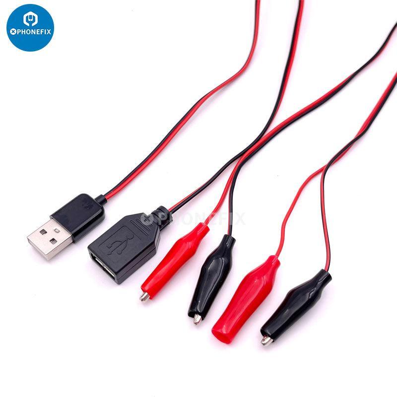 Alligator Clip Test Leads Male Female Cable To USB Power Detector - Image 5