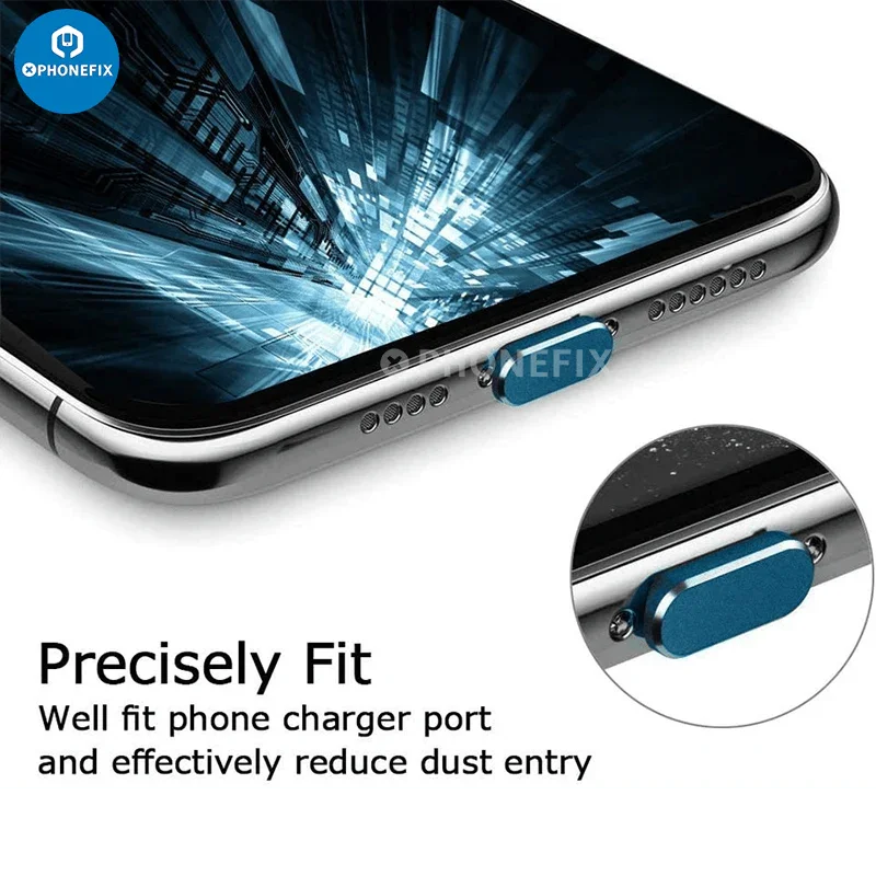 Aluminum alloy Anti Dust Plug iPhone USB Charging Port Dustproof Cap - Image 7