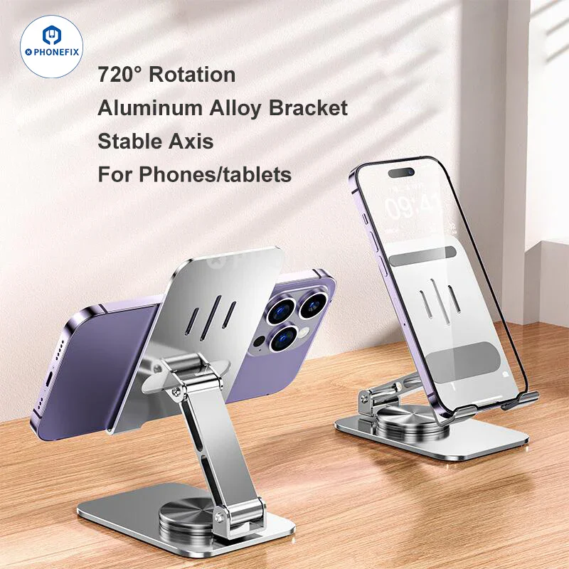Aluminum Alloy Rotating Bracket Phone Tablet Adjustable Holder - Image 2