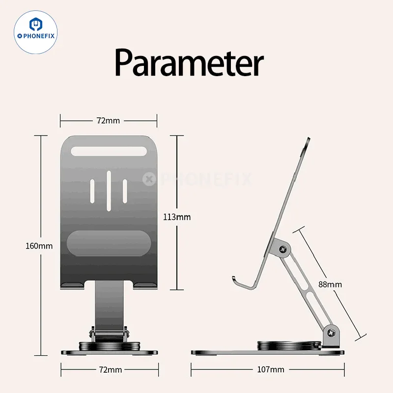 Aluminum Alloy Rotating Bracket Phone Tablet Adjustable Holder - Image 8
