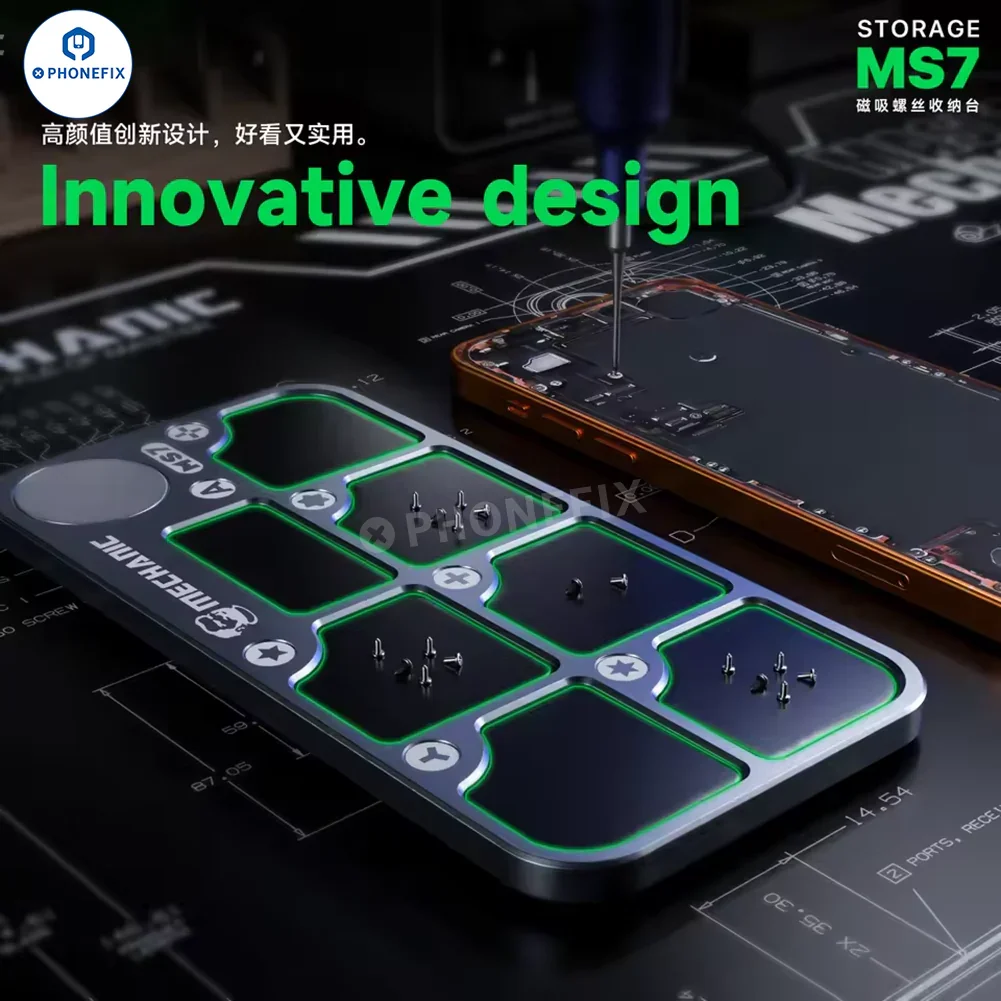 Aluminum Alloy Screw Magnetic Storage Tray Mat for Phone Repair - Image 9