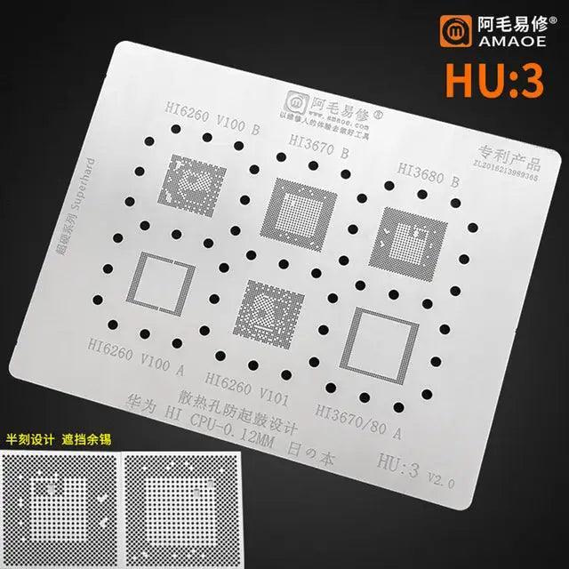 Amaoe BGA Reballing Stencil  For Huawei CPU HU:1-4 - Image 4