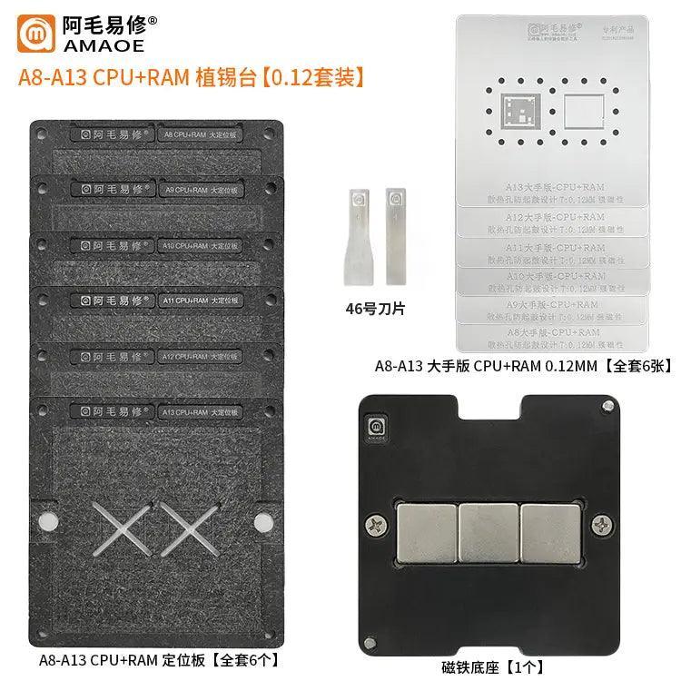 AMAOE A8-A19 Pro CPU Reballing Platform With Stencil for iPhone 8-17 - Image 11