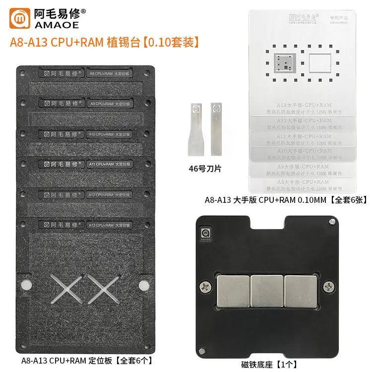 AMAOE A8-A19 Pro CPU Reballing Platform With Stencil for iPhone 8-17 - Image 24