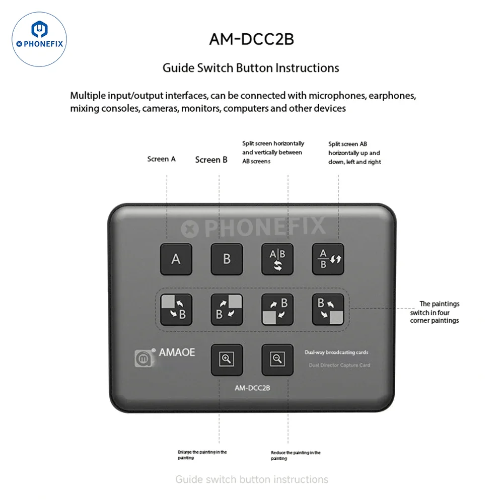 AMAOE AM-DCC2B/2A Dual Director HDMI Broadcast Capture Card - Image 6
