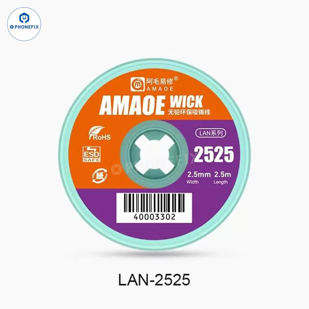Amaoe BGA Desoldering Solder Wick PCB Tin Solder Sucking Wire - Image 8