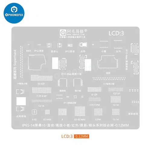 AMAOE BGA Reballing Stencil For iPhone Face ID LCD Screen IC Repair - Image 2