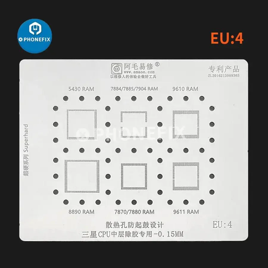 Amaoe BGA Reballing Stencil For SAMSUNG Exynos EU1 EU2 EU3 - Image 3