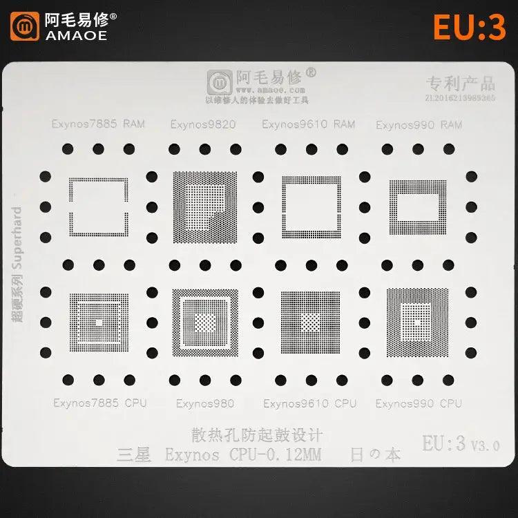 Amaoe BGA Reballing Stencil For SAMSUNG Exynos EU1 EU2 EU3 - Image 6