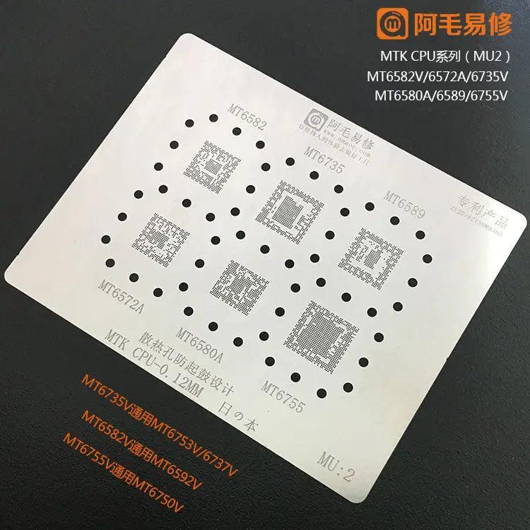 AMAOE BGA Reballing Stencil MTK CPU MU:1-MU:5 Steel Mesh - Image 4