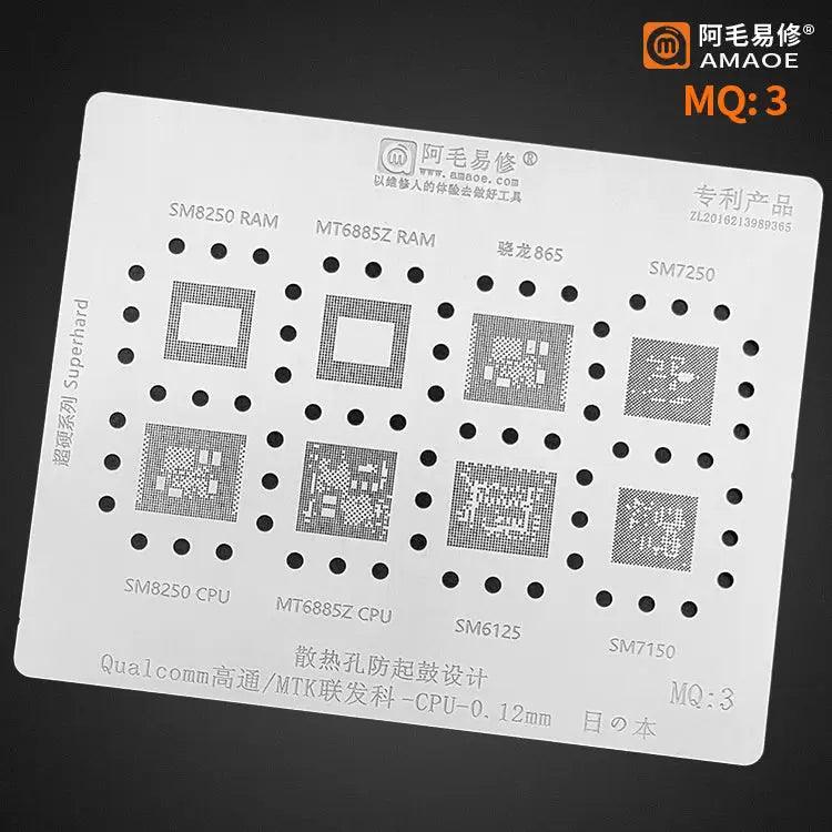 Amaoe BGA Reballing Stencil Qualcomm MTK CPU MQ:1-MQ:6 - Image 4