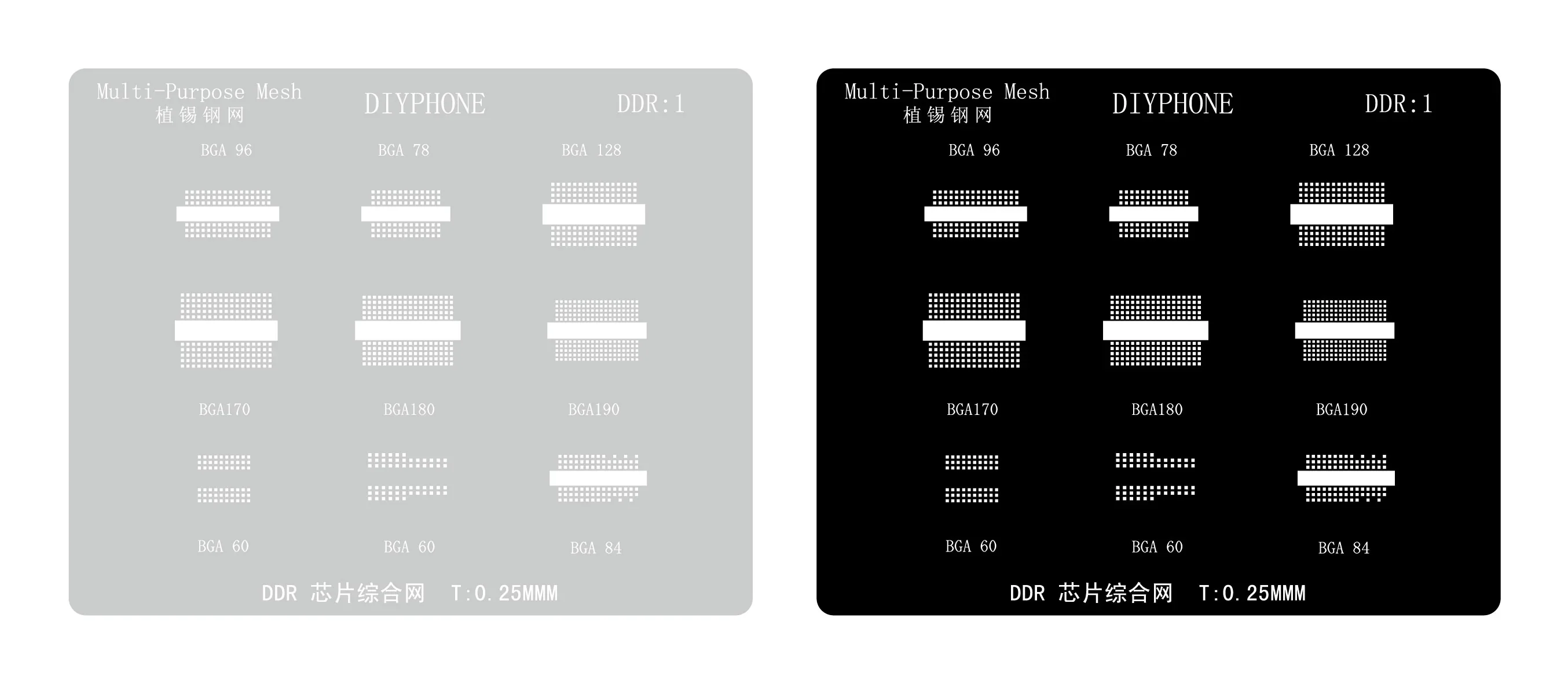 Amaoe BGA reballing Stencil Template for DDR memory chips - Image 2