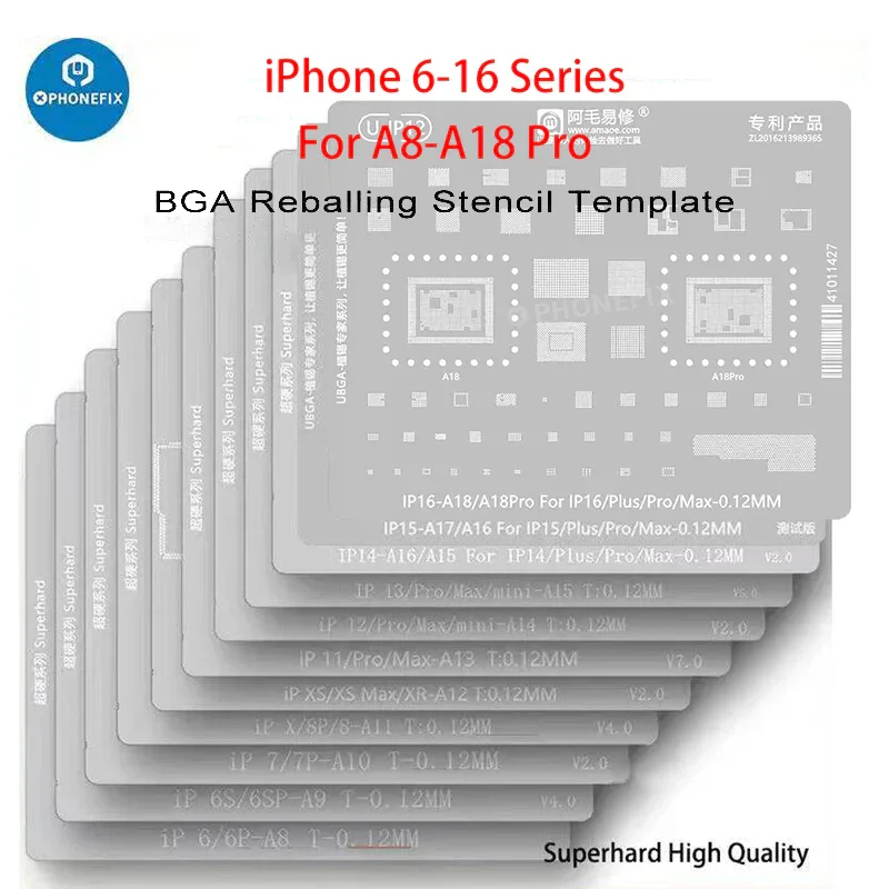 Amaoe BGA Reballing Stencil With CPU Position For iPhone A8-A19 - Image 4