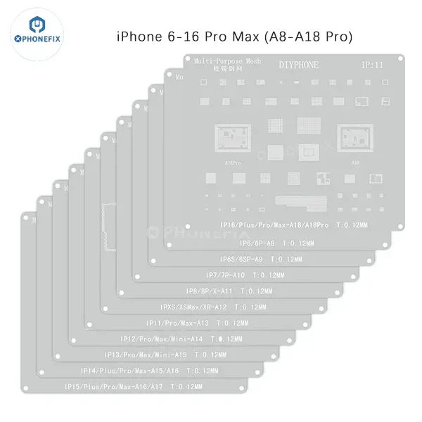 Amaoe BGA Reballing Stencil With CPU Position For iPhone A8-A19 - Image 5