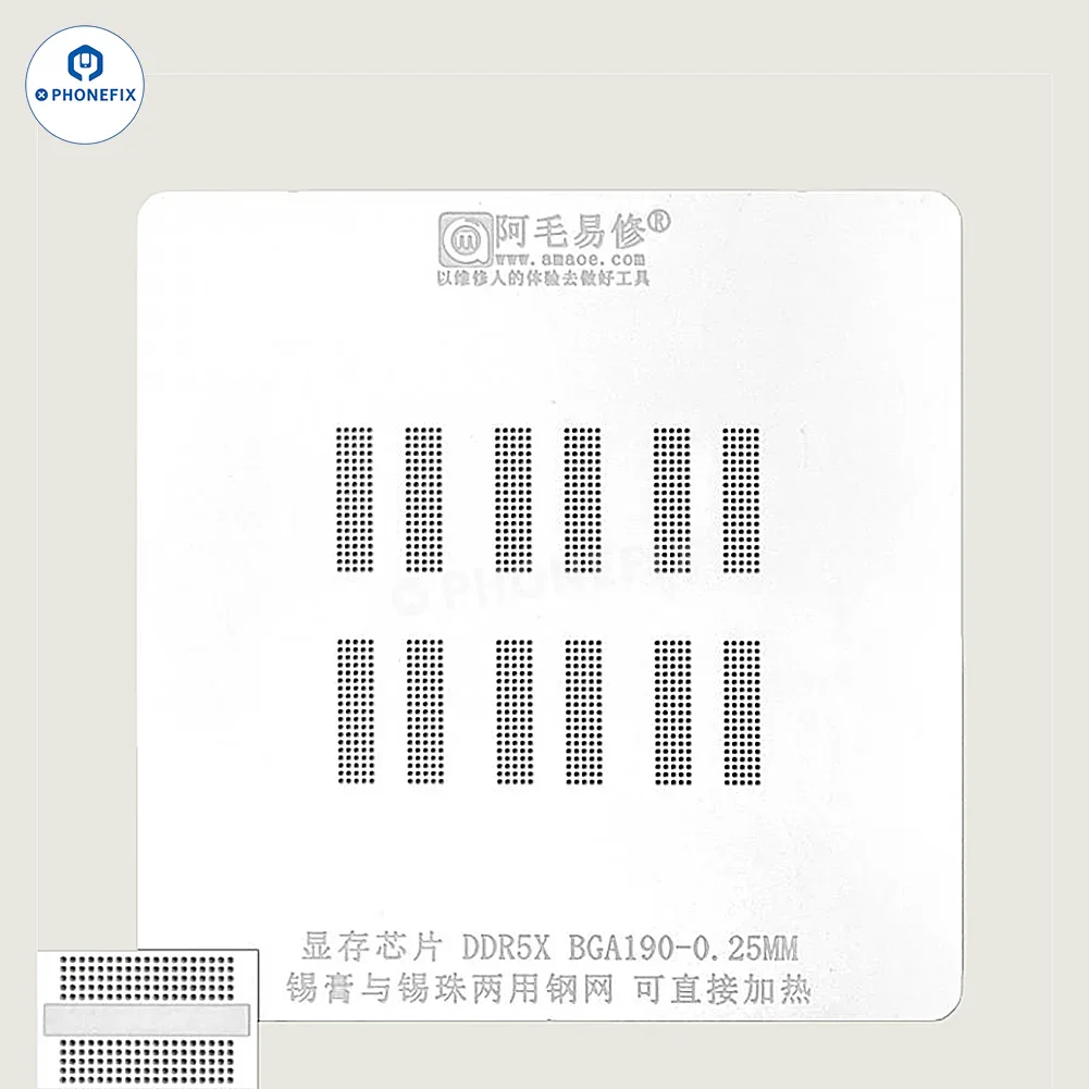 AMAOE BGA253 BGA190 Reballing Stencils for DDR LPDDR3 video memory chips - Image 5
