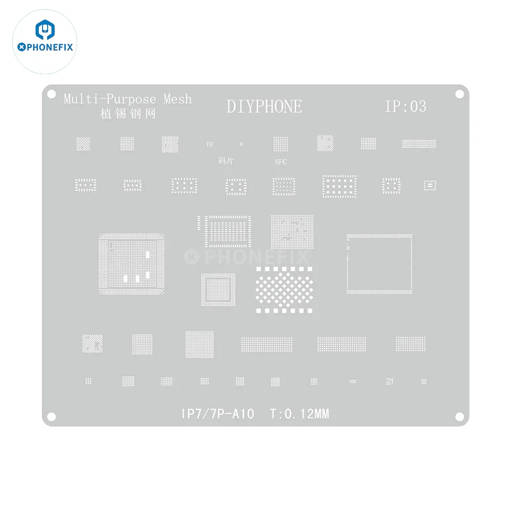 Amaoe CPU IC BGA Reballing Stencils Kit For iPhone PCB Board - Image 19