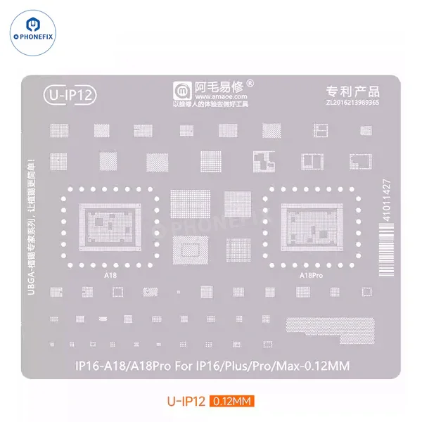 Amaoe CPU IC BGA Reballing Stencils Kit For iPhone PCB Board - Image 5
