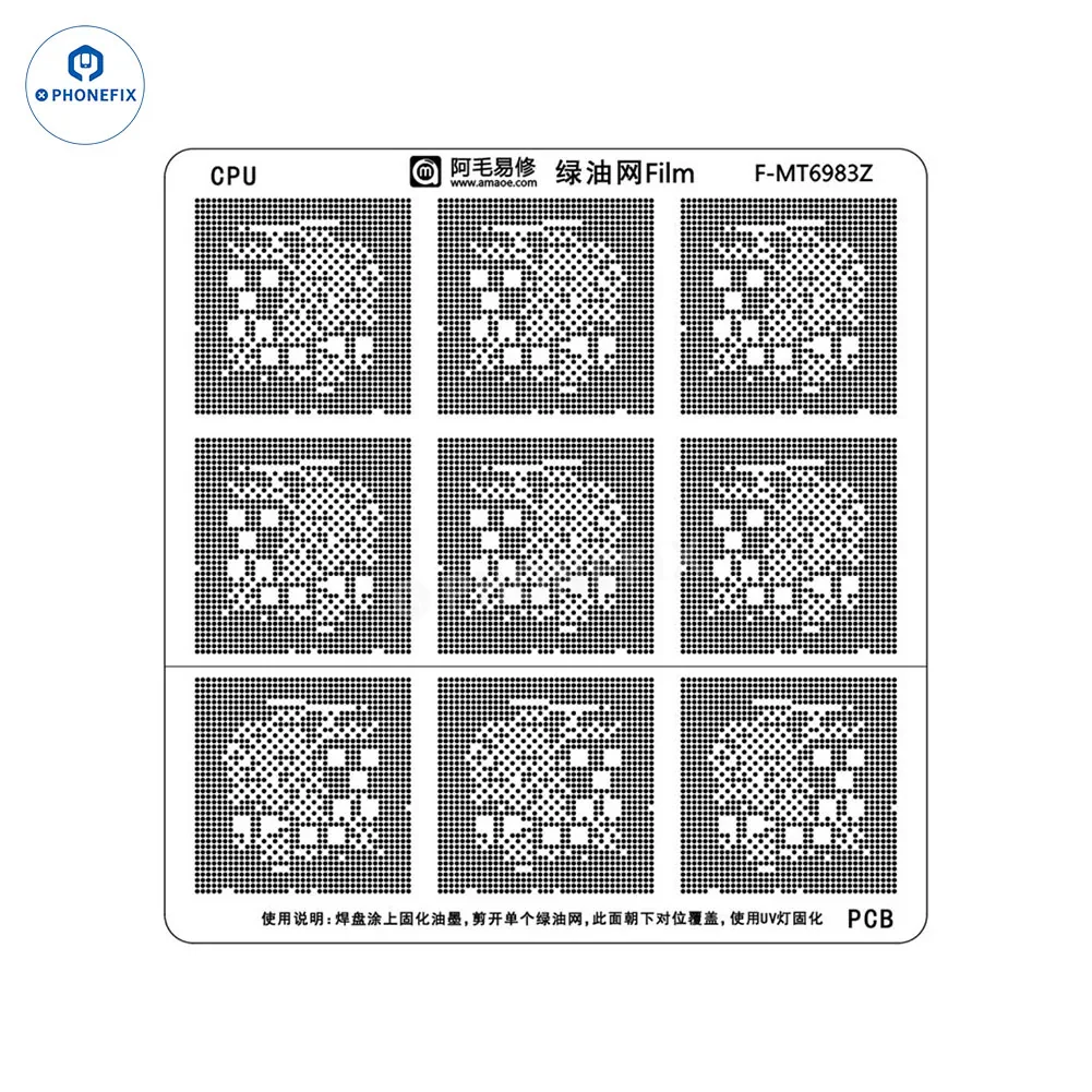 AMAOE Green Oil Network Film for iphone A10-A17 CPU BGA Reballing - Image 14